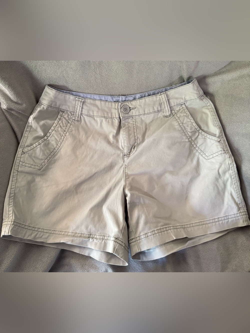 St. John's Bay Light Gray Casual Cotton Shorts